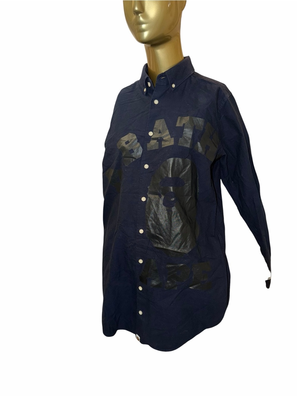Women’s Bape Navy Button down dress small